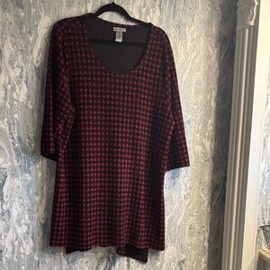 Catherines Black and Red Houndstooth Dress